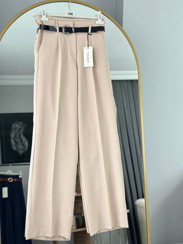 YAKE PALAZZO PANTOLON- BEJ