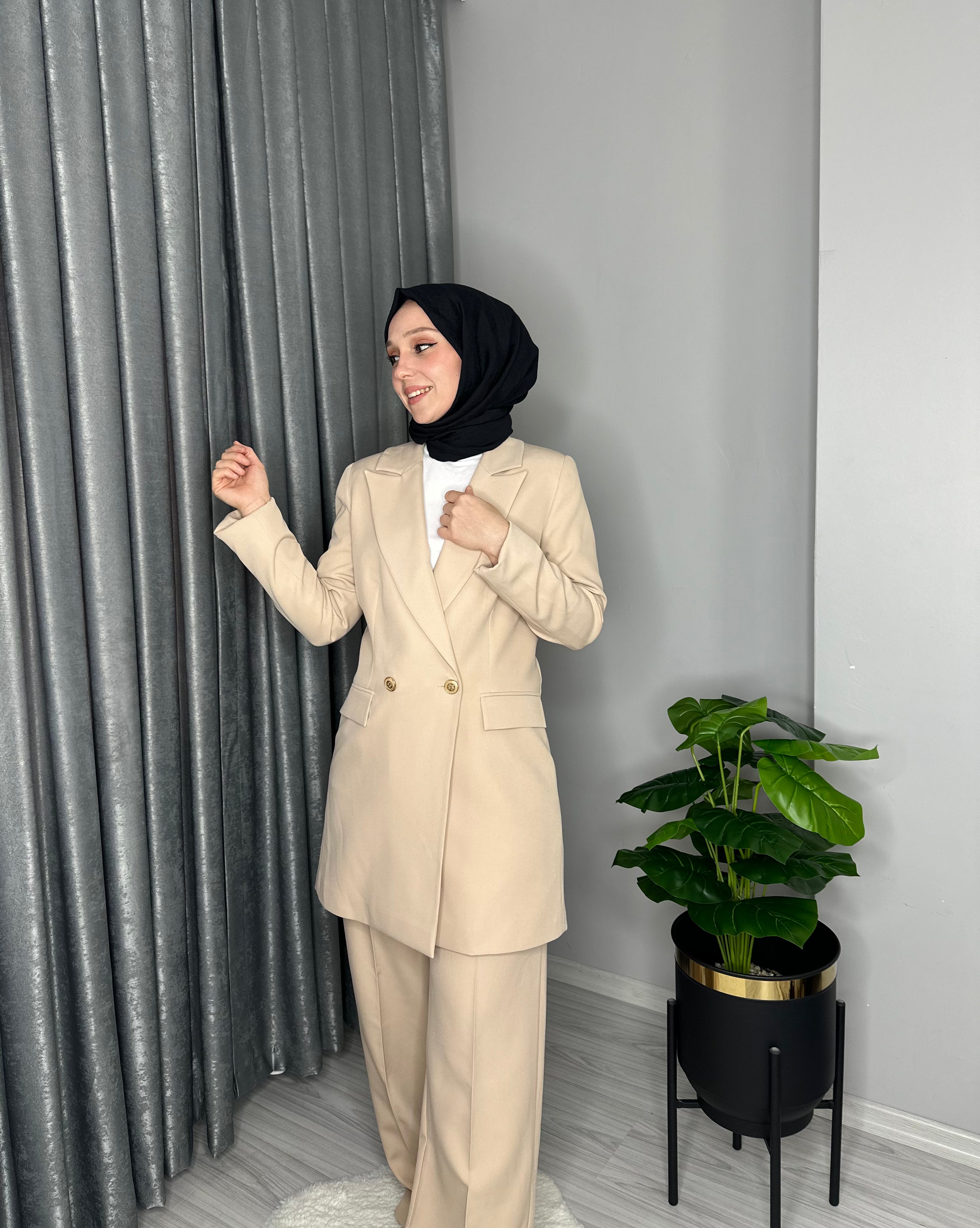 YAKE BLAZER CEKET- BEJ