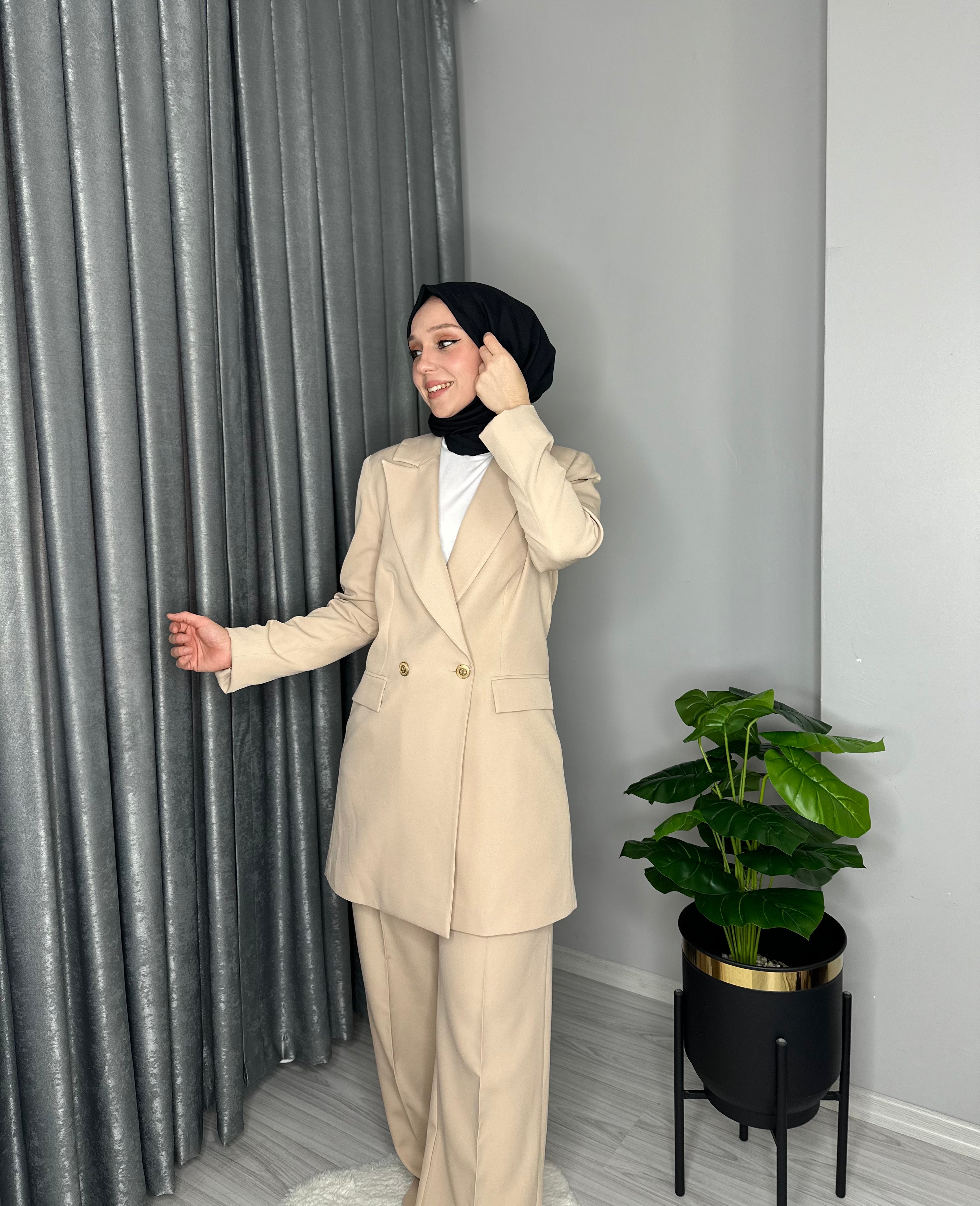 YAKE BLAZER CEKET- BEJ