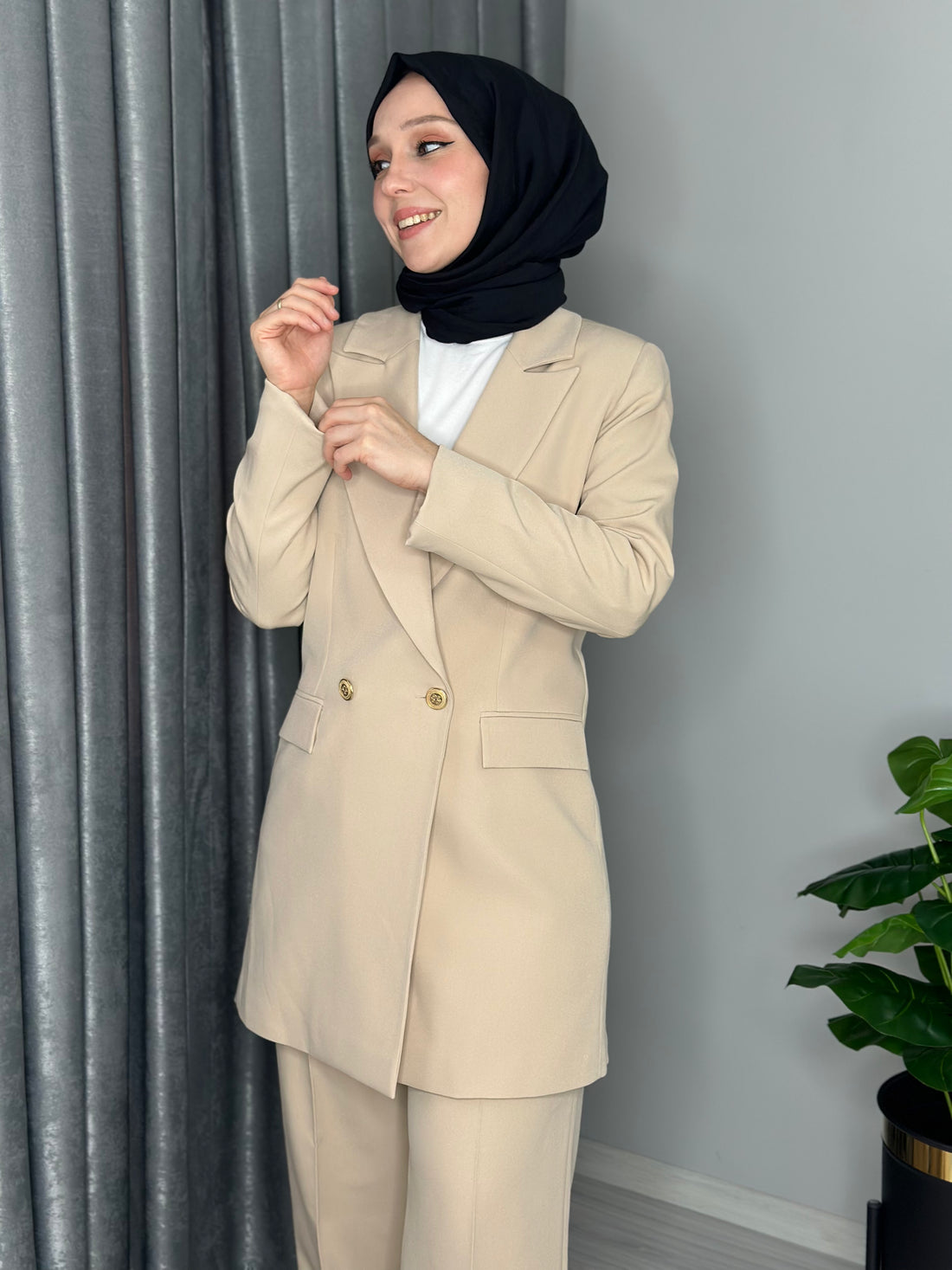 YAKE BLAZER CEKET- BEJ