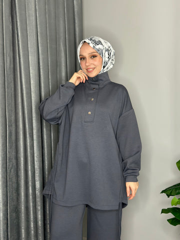 ÇITÇITLI TUNİK TAKIM-GRİ